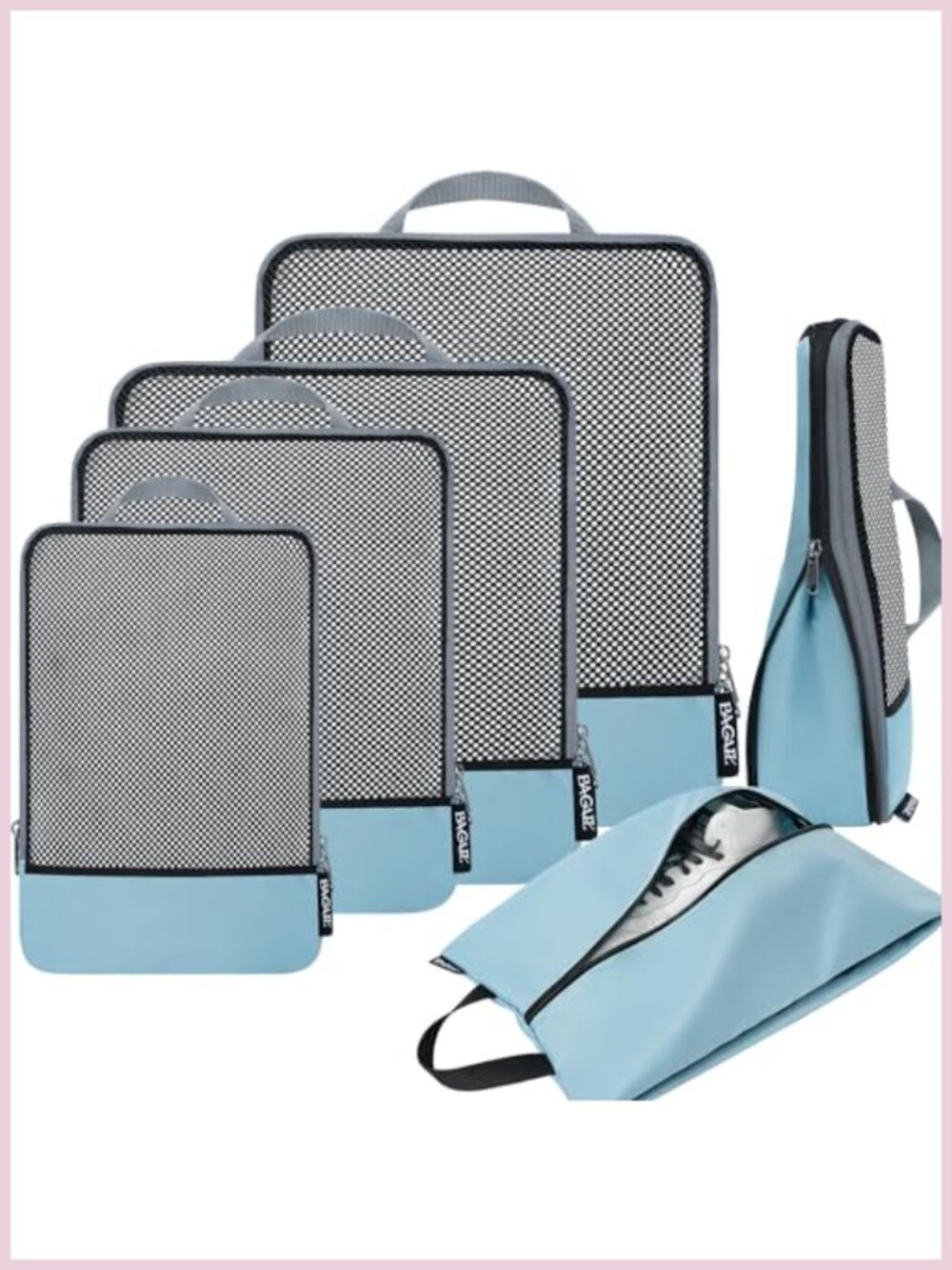 Compression Packing Cubes Set Travel Organizers 320D Fabric 6 Piece